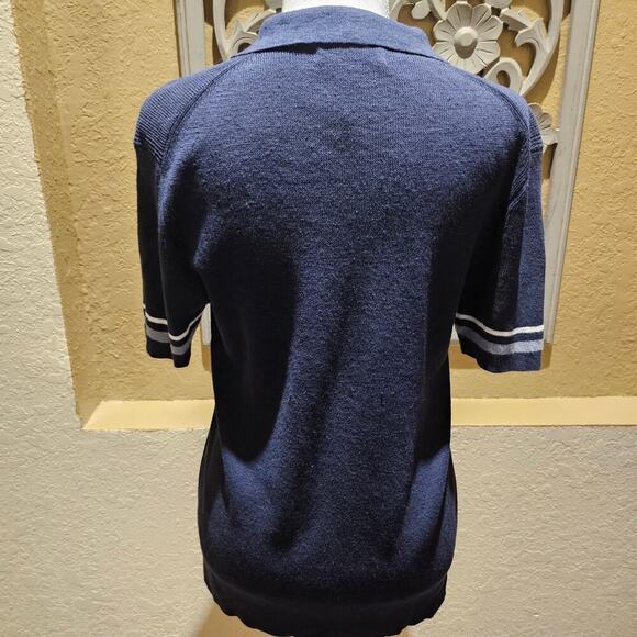 Banana Republic M Linen Sweater Polo Minimalist Preppy Quiet Luxury Classic - Picture 4 of 10